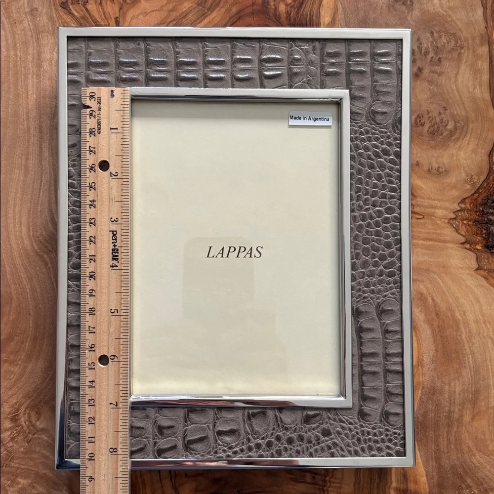 Plata Lappas Mock Croc And Metal 5x7 Picture Frame
